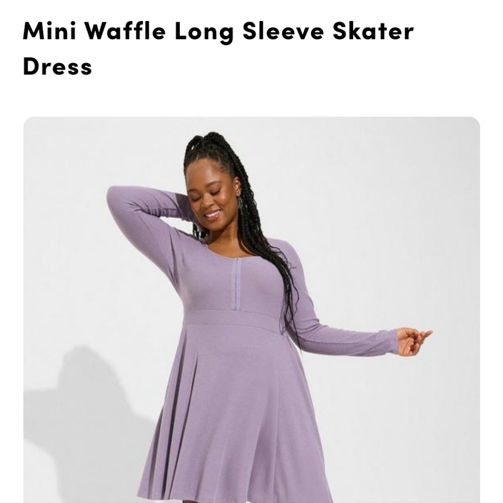 Torrid long sleeve skater dress